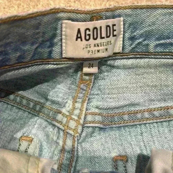 AGOLDEJamie High Rise Tapered Jeans in Shakedown Size 24 - Picture 4 of 7